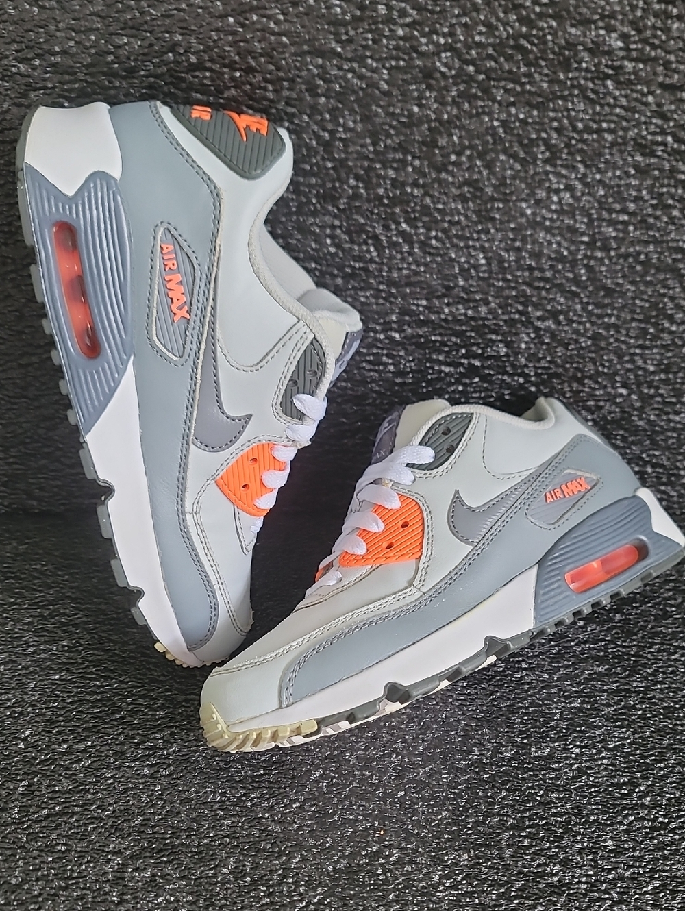 Nike Air Max 90 LTR "Pure Platinum/Hyper Orange" Wmns 6 Fast Shipping
